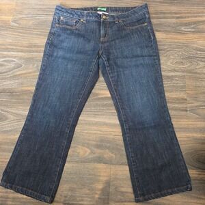 Lily Pulitzer Women's Blue Denim Jeans Palm Beach Fit Size 8 Medium Wash Cotton